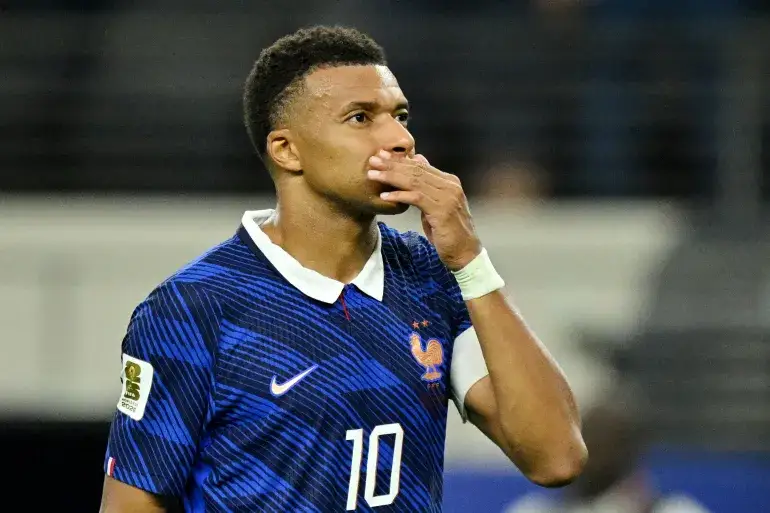 Kylian Mbappé looking dejected after France's World Cup semifinal defeat